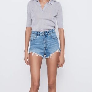 Zara TRF “Hot Pants” denim shorts